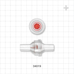 Check Valve, Barbed - Fits 1/2 inch ID Tubing (0.5 inch, 12.7 mm); 0.4 – 1 psi CP - 34019