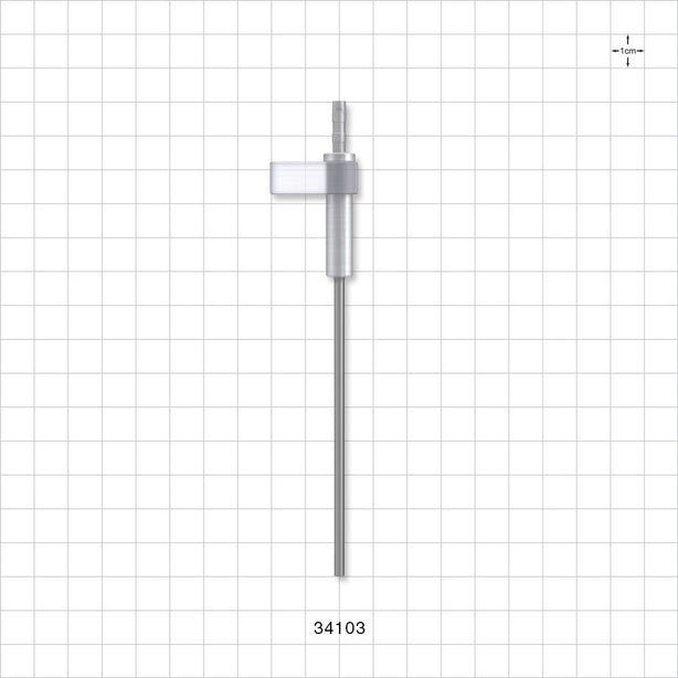 OneShot™ Inova Style Single-Use Filling Needle, 8 mm Hub, Barbed - 2.5 mm Needle ID; Fits 1/8 inch ID Tubing (0.125 inch, 3.18 mm) - 34103
