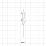 OneShot™ IMA Style Single-Use Filling Needle, Non-Barbed - 1 mm Needle ID; Fits 3/64 inch ID Tubing (0.047 inch, 1.19 mm) - 34301