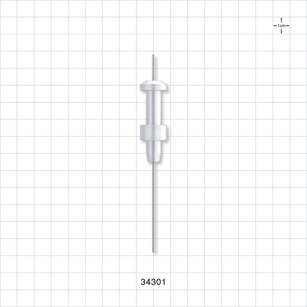OneShot™ IMA Style Single-Use Filling Needle, Non-Barbed - 1 mm Needle ID; Fits 3/64 inch ID Tubing (0.047 inch, 1.19 mm) - 34301