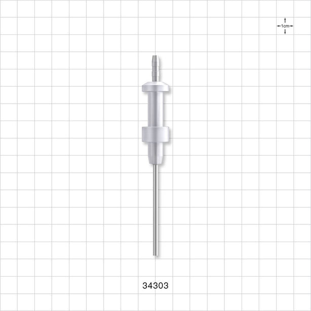 OneShot™ IMA Style Single-Use Filling Needle, Barbed - 2.1 mm Needle ID; Fits 1/8 inch ID Tubing (0.125 inch, 3.18 mm) - 34303