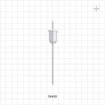 OneShot™ Bausch and Ströbel Style Single-Use Filling Needle, Non-Barbed - 0.8 mm Needle ID; Fits 1/32 inch ID Tubing (0.031 inch, 0.79 mm) - 34400