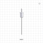 OneShot™ Bausch and Ströbel Style Single-Use Filling Needle, Barbed - 1.6 mm Needle ID; Fits 1/16 inch ID Tubing (0.063 inch, 1.59 mm) - 34401