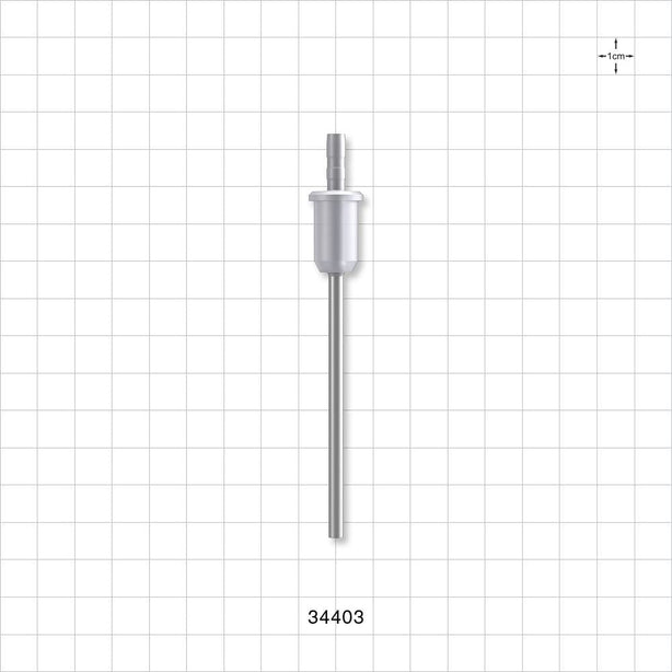 OneShot™ Bausch and Ströbel Style Single-Use Filling Needle, Barbed - 3.2 mm Needle ID; Fits 1/8 inch ID Tubing (0.125 inch, 3.18 mm) - 34403