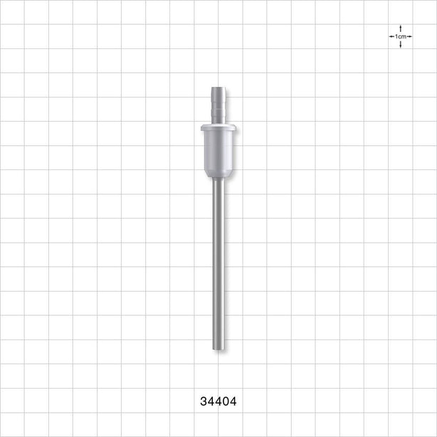 OneShot™ Bausch and Ströbel Style Single-Use Filling Needle, Barbed - 4 mm Needle ID; Fits 3/16 inch ID Tubing (0.188 inch, 4.76 mm) - 34404