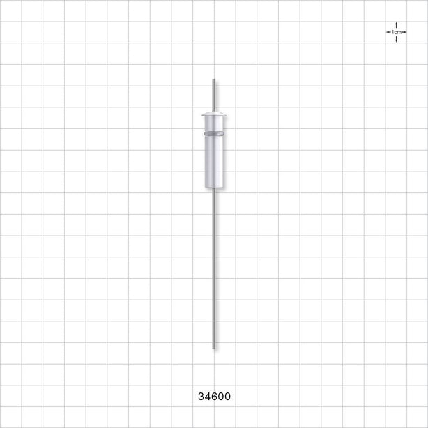 OneShot™ Cytiva Style Single-Use Filling Needle, Non-Barbed - 1 mm Needle ID; Fits 3/64 inch ID Tubing (0.047 inch, 1.19 mm) - 34600
