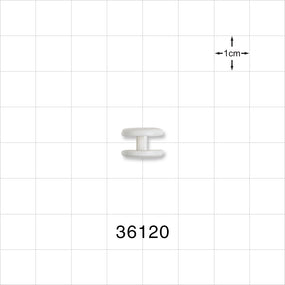 Button for Strap 36121, White -  - 36120