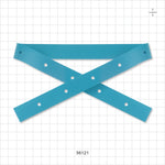 Non-Latex Strap with 10 Button Holes, Blue - 21.75 inch length x 0.75 inch width (553 mm x 19.1 mm) - 36121