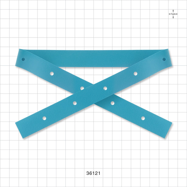 Non-Latex Strap with 10 Button Holes, Blue - 21.75 inch length x 0.75 inch width (553 mm x 19.1 mm) - 36121
