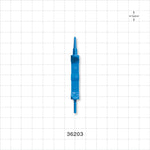 Guide Wire Advancer, Blue - 0.039 inch - 0.044 inch ID (1 mm - 1.12 mm); Fits 0.038 inch Guide Wires (0.97 mm) - 36203