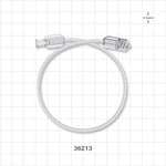 Bonded High-Durometer Extension Line, Female Luer Lock to Male Luer Lock - 90A Durometer; 0.066inch ID x 0.122 inch OD (1.7 mm x 3.1 mm); 12 inch (305 mm); 100 psi - 36213