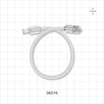 Bonded Non-Braided High Pressure Extension Line, Female Luer Lock, Male Luer Lock - 0.085 inch ID x 0.185 inch OD (2.2 mm x 4.7 mm); 10 inch (254 mm); 1000 psi - 36216