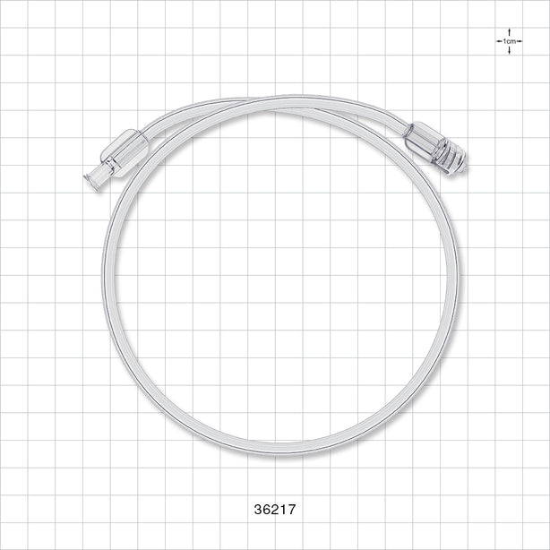 Bonded Non-Braided, High-Pressure Extension Line, Female Luer Lock to Male Luer Lock - 0.085 inch ID x 0.185 inch OD (2.2 mm x 4.7 mm); 20 inch (508 mm); 1000 psi - 36217