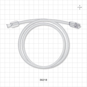Bonded Non-Braided, High-Pressure Extension Line, Female Luer Lock to Male Luer Lock - 0.085 inch ID x 0.185 inch OD (2.2 mm x 4.7 mm); 30 inch (762 mm); 1000 psi - 36218