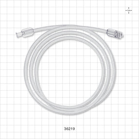 Bonded Non-Braided, High-Pressure Extension Line, Female Luer Lock to Male Luer Lock - 0.085 inch ID x 0.185 inch OD (2.2 mm x 4.7 mm); 48 inch (1219 mm); 1000 psi - 36219