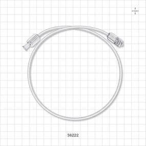 Bonded Braided High-Pressure Extension Line, Female Luer Lock to Male Luer Lock - 0.069 inch ID x 0.139 inch OD (1.8 mm x 3.5 mm); 20 inch (508 mm); 1200 psi - 36222