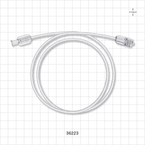 Bonded Braided High-Pressure Extension Line, Female Luer Lock to Male Luer Lock - 0.069 inch ID x 0.139 inch OD (1.8 mm x 3.5 mm); 30 inch (762 mm); 1200 psi - 36223