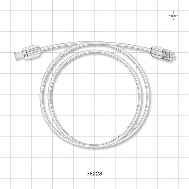 Bonded Braided High-Pressure Extension Line, Female Luer Lock to Male Luer Lock - 0.069 inch ID x 0.139 inch OD (1.8 mm x 3.5 mm); 30 inch (762 mm); 1200 psi - 36223