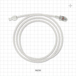 Bonded Braided High-Pressure Extension Line, Female Luer Lock to Rotating Male Luer Lock - 0.071 inch ID x 0.144 inch OD (1.8 mm x 3.7 mm); 48 inch (1219 mm); 1200 psi - 36230