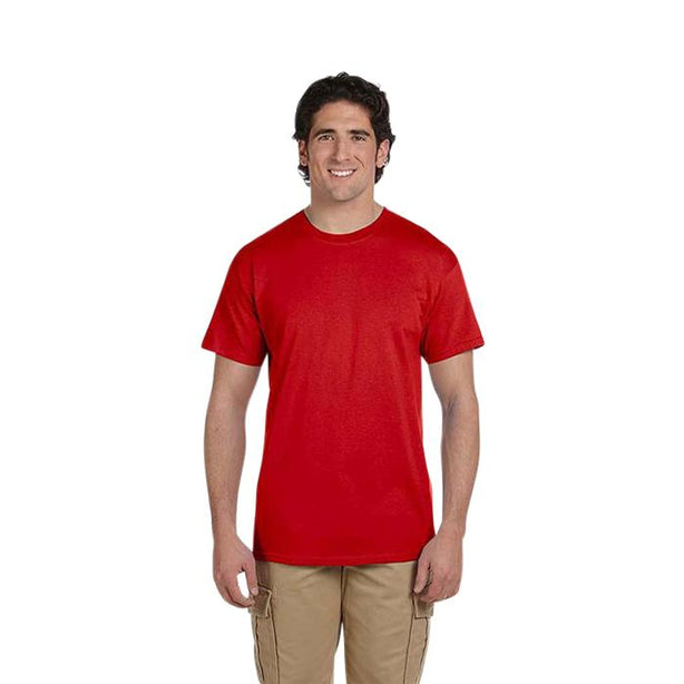 Ultraclub 3930 Heavy Cotton T-Shirt, Unisex, True Red, Size M - 1 Each