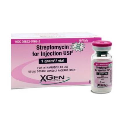 X-Gen Pharmaceuticals Streptomycin for Injection, USP 39822-0706-02 - 10.0 Each