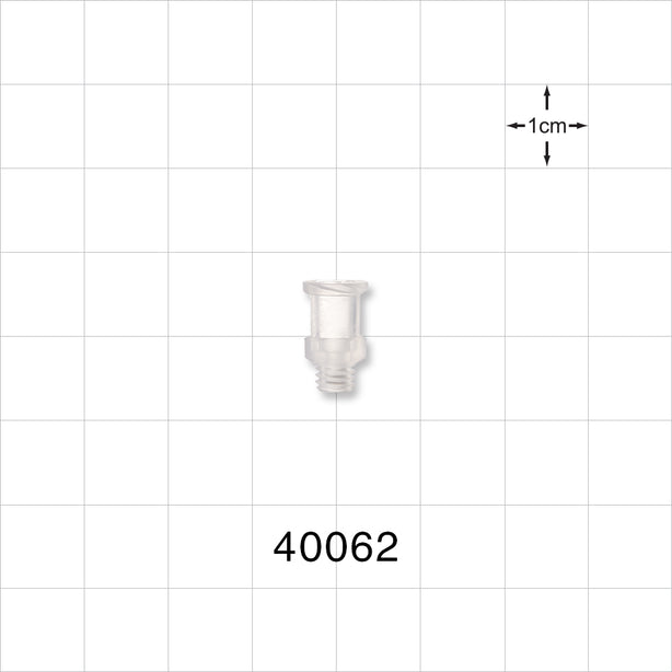 Threaded Connector, Female Luer Lock, Natural - 10-32 UNF - 40062