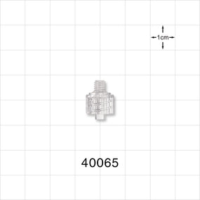 Threaded Connector, Male Luer Lock, Clear - 10-32 UNF - 40065