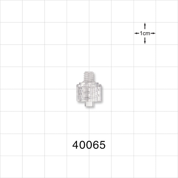 Threaded Connector, Male Luer Lock, Clear - 10-32 UNF - 40065