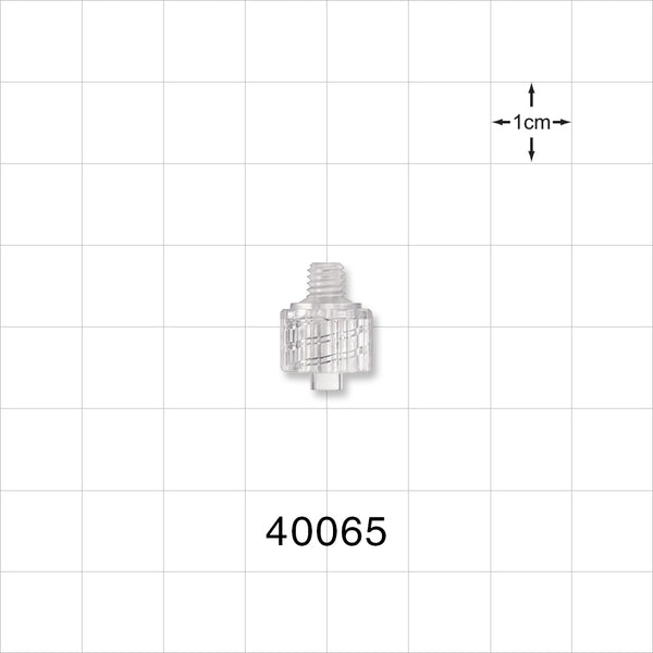 Threaded Connector, Male Luer Lock, Clear - 10-32 UNF - 40065 – RPS MedCare