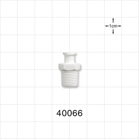 Threaded Connector, Female Luer Lock, White - 1/8