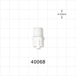Threaded Connector, Male Luer Lock, White - 1/8"-27 NPT - 40068