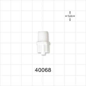Threaded Connector, Male Luer Lock, White - 1/8