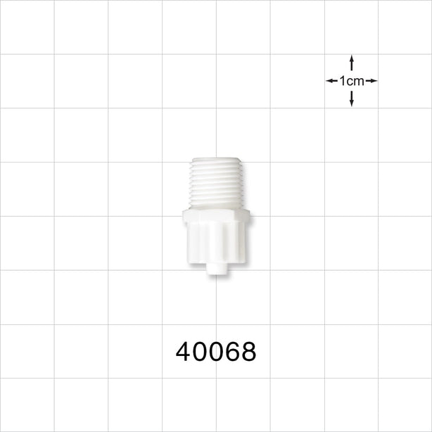 Threaded Connector, Male Luer Lock, White - 1/8"-27 NPT - 40068