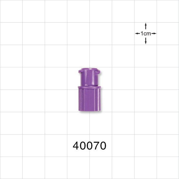 Female ENFit Connector, Purple - Fits 9 FR OD Tubing (0.118 inch, 3 mm) - 40070