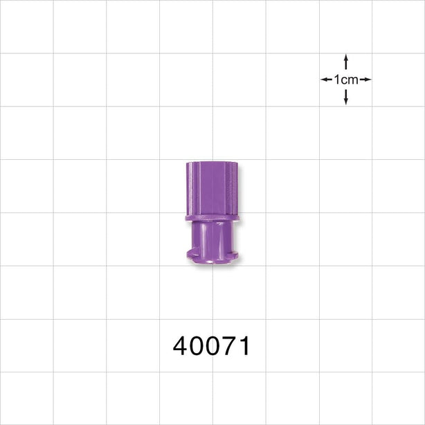 Female ENFit Connector, Purple - Fits 0.161 inch OD Tubing (4.09 mm) - 40071