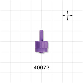 Male ENFit Connector, Purple - Fits 5 FR OD Tubing (0.066 inch OD, 1.68 mm) - 40072