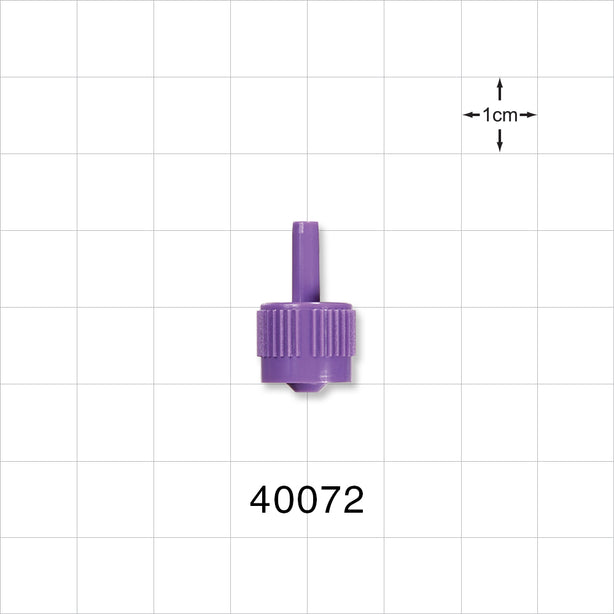 Male ENFit Connector, Purple - Fits 5 FR OD Tubing (0.066 inch OD, 1.68 mm) - 40072