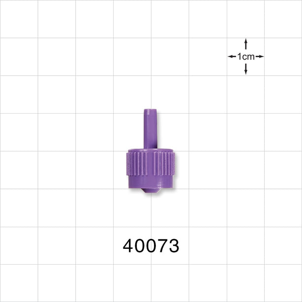 Male ENFit Connector, Purple - Fits 6 FR OD Tubing (0.079 inch, 2.01 mm) - 40073