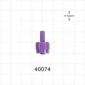 Male ENFit Connector, Purple - Fits 0.093 inch OD Tubing (2.36 mm) - 40074