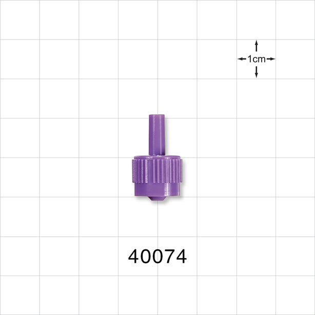 Male ENFit Connector, Purple - Fits 0.093 inch OD Tubing (2.36 mm) - 40074