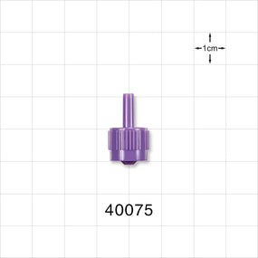 Male ENFit Connector, Purple - Fits 8 FR OD Tubing (0.106 inch, 2.69 mm) - 40075
