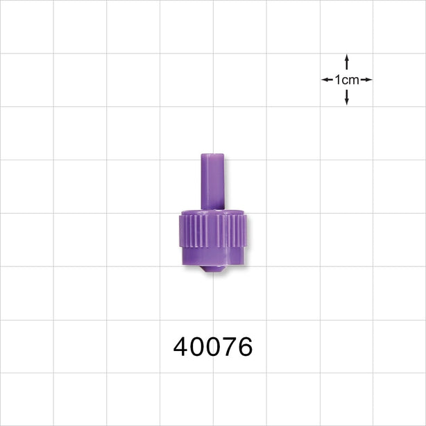 Male ENFit Connector, Purple - Fits 10 FR OD Tubing (0.13 inch, 3.3 mm) - 40076