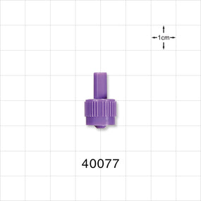 Male ENFitConnector, Purple - Fits 12 FR OD Tubing (0.157 inch, 3.99 mm) - 40077