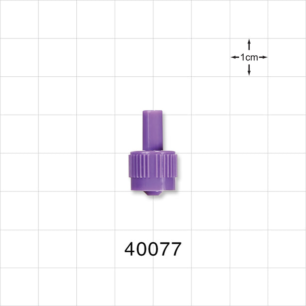 Male ENFitConnector, Purple - Fits 12 FR OD Tubing (0.157 inch, 3.99 mm) - 40077