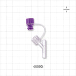 Y Connector, Male ENFit Sideport with Cap on Strap, Natural - Fits 12 FR OD Tubing (0.157 inch, 3.99 mm) - 40093