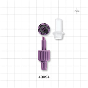 ENPlus Cross Spike, Non-Vented with Vented Cap - Fits 0.157 inch OD Tubing (4 mm) - 40094