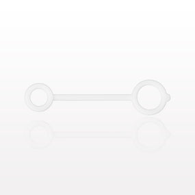 Strap for Female ENFit Cap, White - 0.224 inch x 0.327 inch ID Application Loops (5.7 mm x 8.3 mm) - 40095