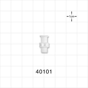 Threaded Connector, Female Luer Lock, White - 1/4