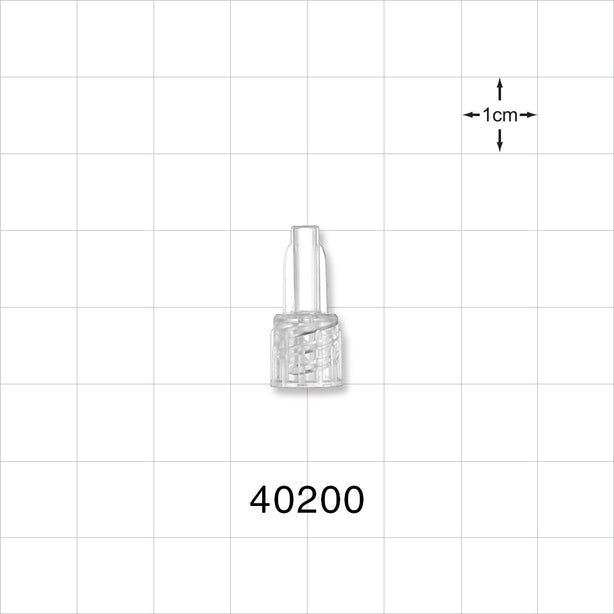 Male Lock NRFit™ Connector, Clear - 0.094 inch ID (2.4 mm) - 40200
