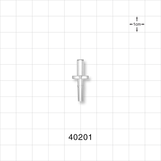 Male Slip NRFit™ Connector, Clear - 0.094 inch ID (2.4 mm) - 40201